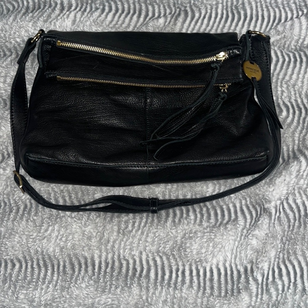 Black Leather Crossbody Bag